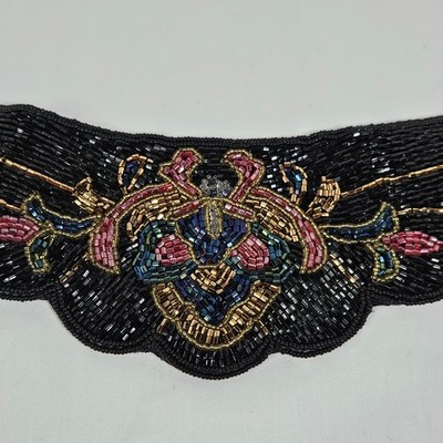 Lillian Vernon Women’s Sash style‎ beaded belt Satin back long black rope Lillian Vernon Women main image 3