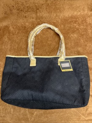 Yankee Candle Black Chevron Tote Bag   New with Tags