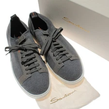 Santoni NWB Daftest Lace Up Knit Sneakers Size 13 US in Gray