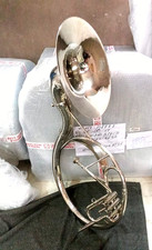 SOUSAPHONE 16"BELL HORN CHROME POLISH MADE OF PURE BRASS CASE BOX FREE SHIPPING