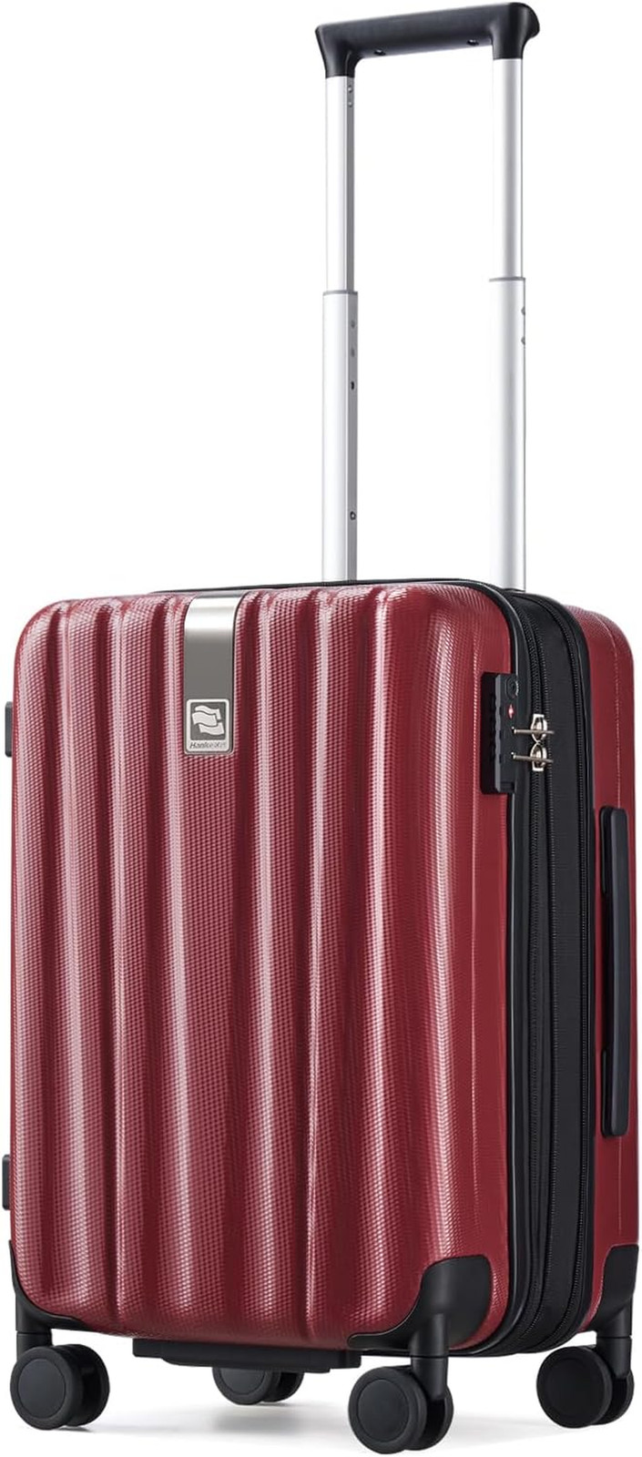 Lightweight 20" Burgundy Expandable Hard Shell Carry-On Suit