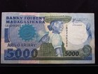 Madagascar 5000 Francs ND 1988-1994 P73 i6260 1000 Ariary Malagasy Malgache — photo 2