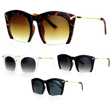SA106 Unique Runway Crop Bottom Butterfly Designer Fashion Gradient Sunglasses