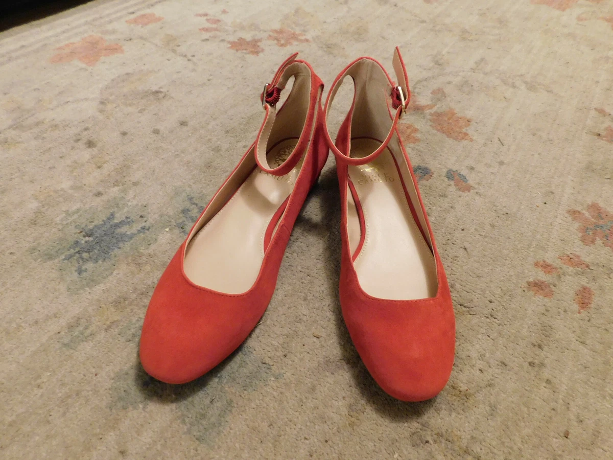 Red flats best sale with ankle strap