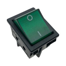 6 Pin Canal R Series Rocker Switch Green Double Pole 20A 16A 125V 250V