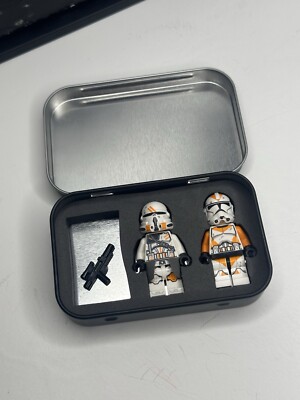 Custom High Quality  Metal Two Lego Minifig And Accessory Case With Foam Insert