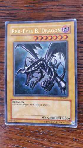 Yugioh - Red Eyes Black Dragon - English SDJ-001 SUPER RARE Played - Picture 1 of 1