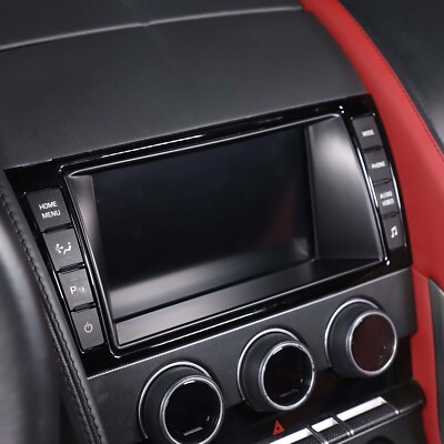 Matte Black ABS Dashboard Navigation Cover Trim for For Jaguar F-TYPE 13-18 US