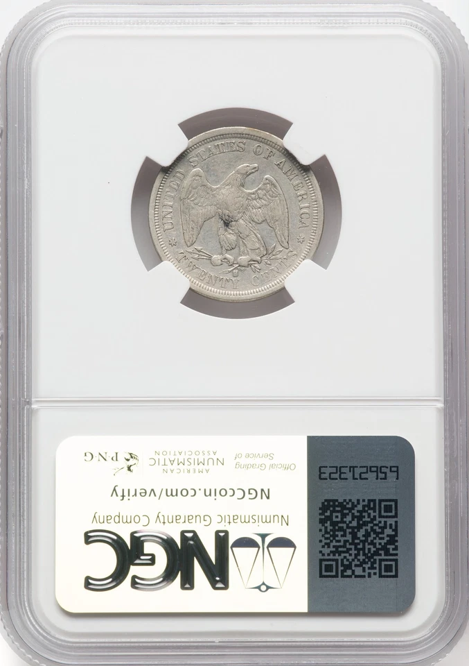 1875-S 20c Piece - NGC XF Details - VERY PLEASING - Image 2 of 2