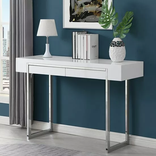 White gloss console table ebay deals