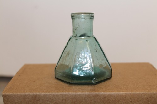 Hellgrüne Tönung 8-seitige Regenschirm Tinte offene Pontil Flasche # 2 - Bild 2 von 5