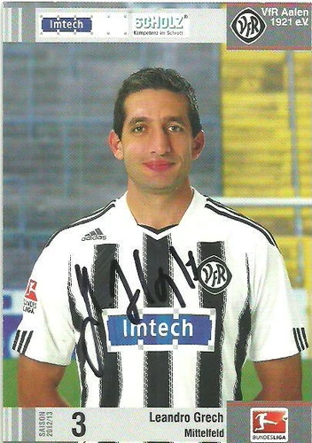 VfR Aalen-Leandro Grech-autograph card