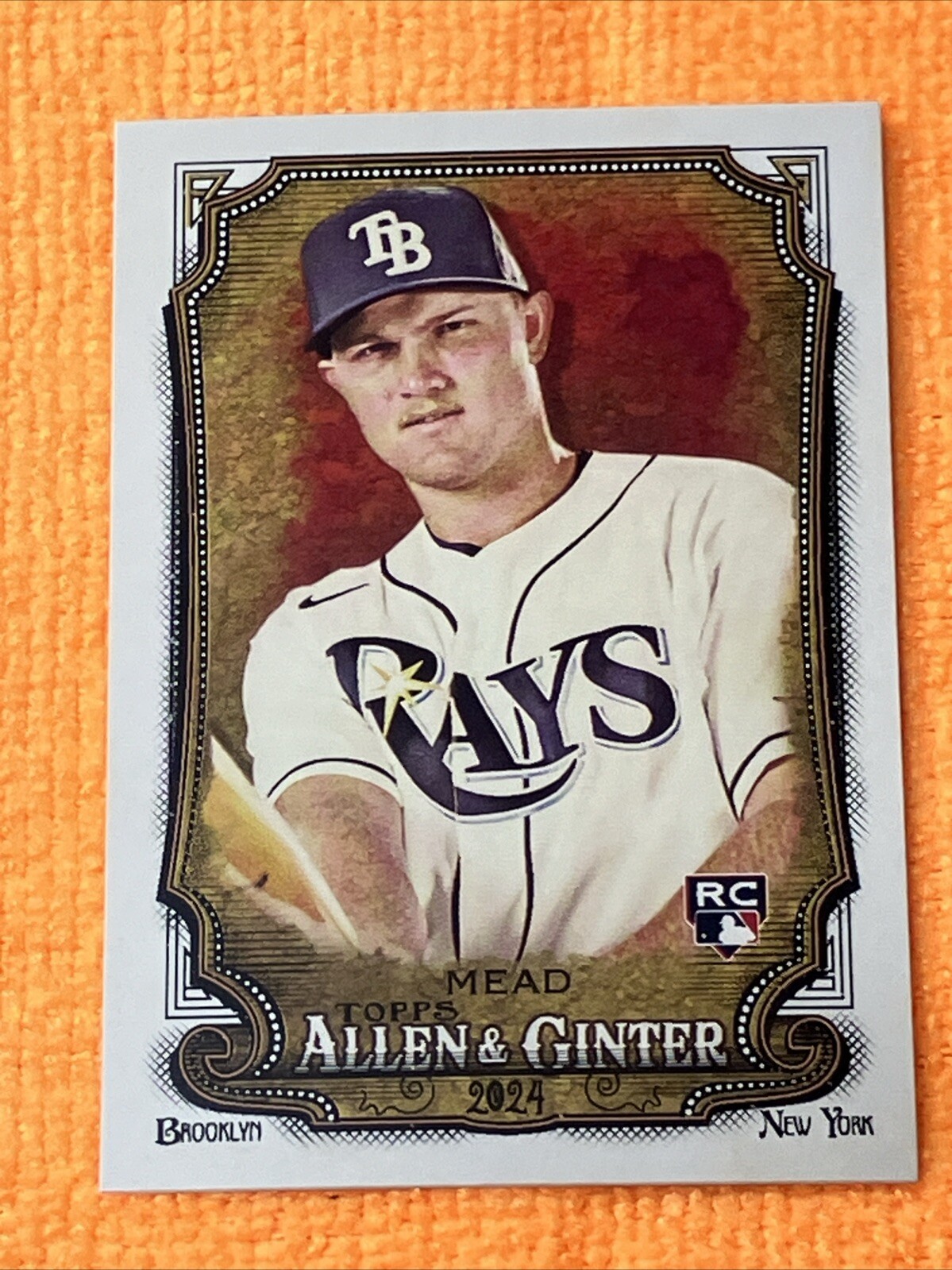 Curtis Mead RC 2024 Topps Allen & Ginter #14 Rookie Card - Tampa Bay Rays