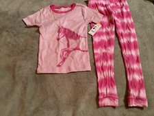 Carter  s child of mine size 6 girls unicorn pink acid wash pants 2 pc pyjama set