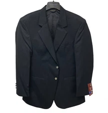 New Men's Concealed Carry Black Suit Coat Blazer Pockets for Guns & Ammo 44R