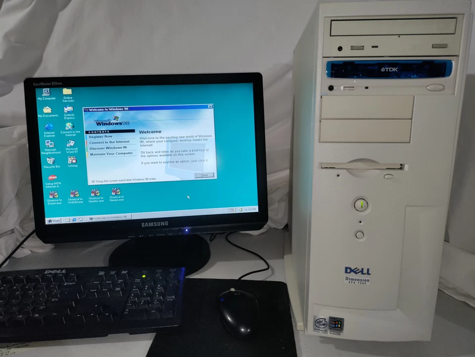 Vintage Windows 98 SE DELL XPS TRUE DOS RETRO GAMING Computer PC Yamaha + Games! - Image 4 of 4