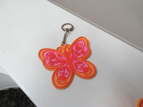 Hallmark Cards/Springbok - Psychedelic Butterfly Keychain ,1970s , Rare ,Vintage - Picture 3 of 3