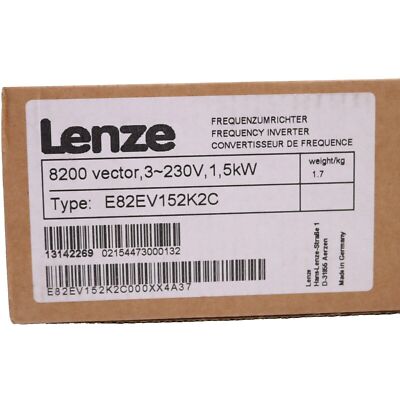 1 PC E82EV152_2C NEW LENZE E82EV152K2C Inverter Drives 8200 Vector 1.5kW