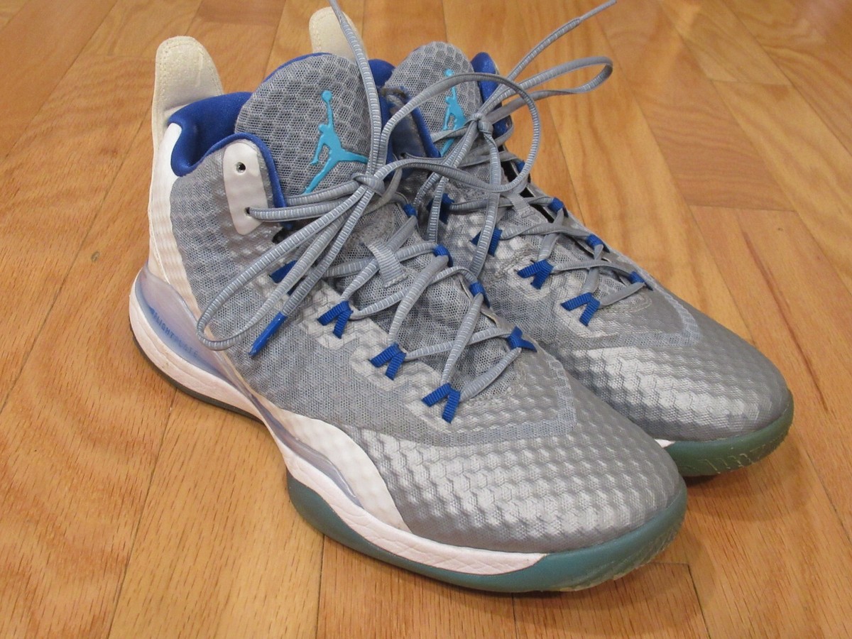 Nike Air Jordan Super Fly Mens Basketball Sneakers 724934-115 Gray Size