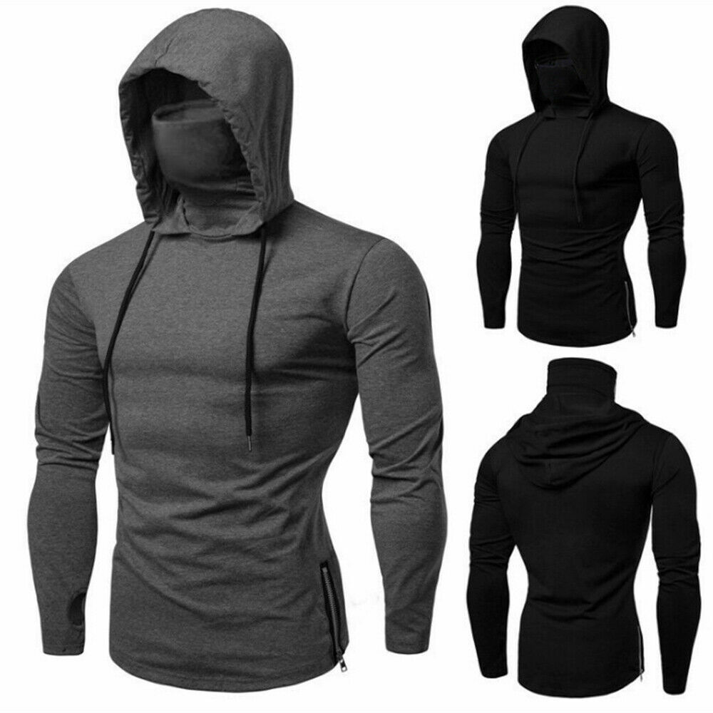mens long sleeve hooded tshirt