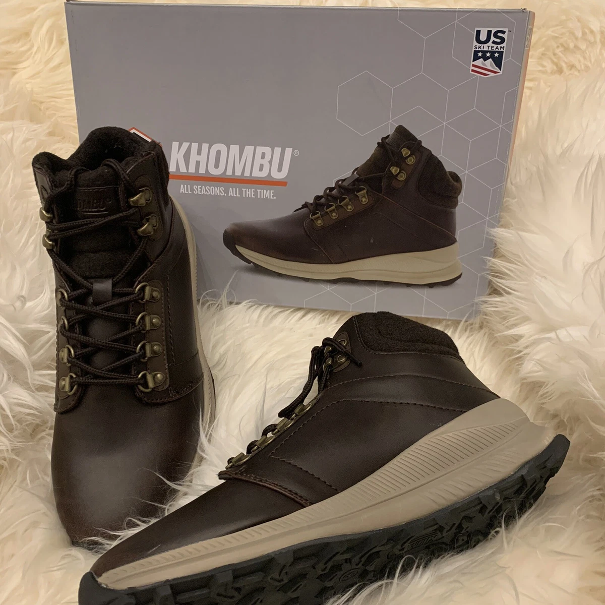 Khombu leather hiker boots cheap