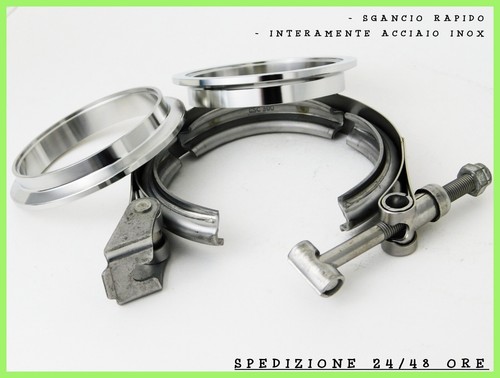 DEWIN Kit Flangia Morsetto V-band In Acciaio Inox Da 2,5 Pollici - Per Tubi Scarico Turbo - Foto 8