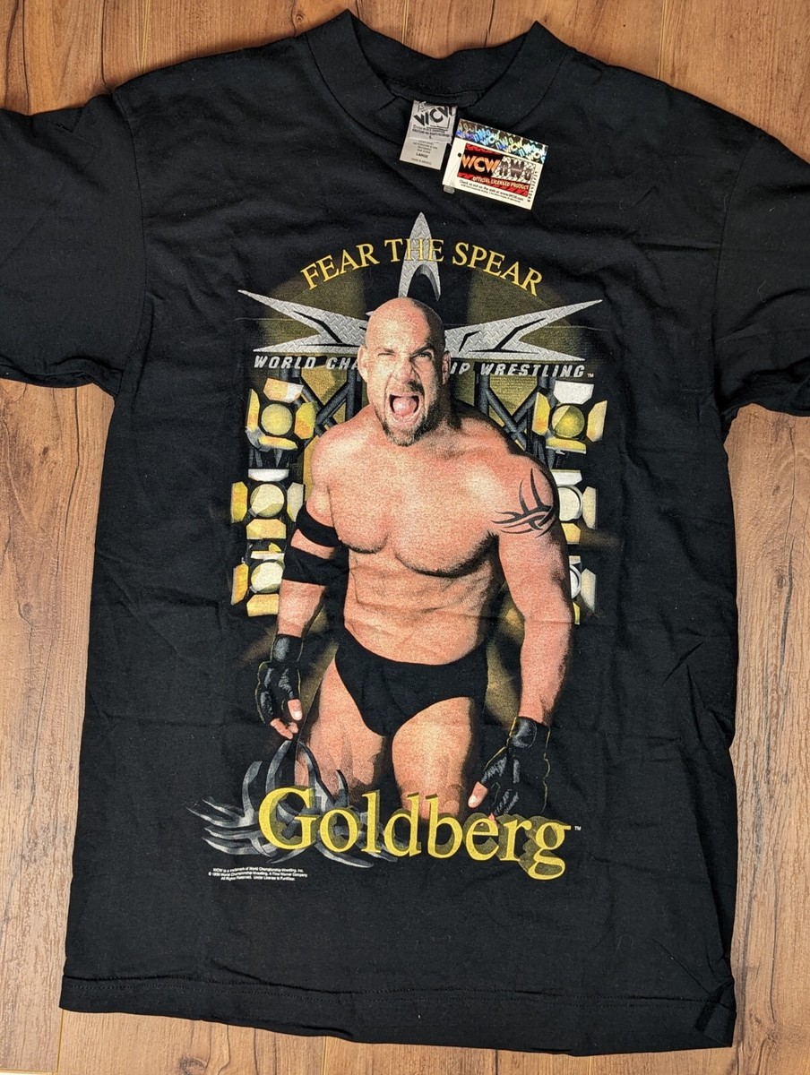 NWT RARE Vintage 90s Goldberg Wrestling Rap TEE Shirt L WCW 1999