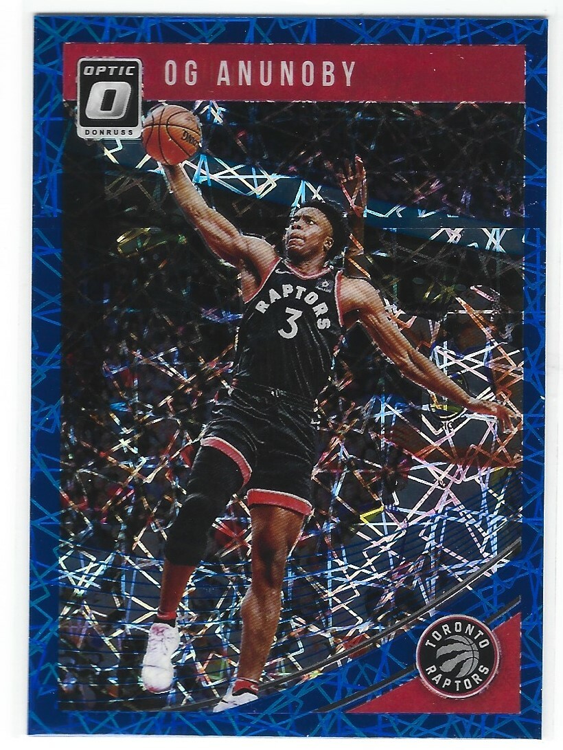 OG ANUNOBY 2018-19 DONRUSS OPTIC BLUE VELOCITY PRIZM RAPTORS INDIANA HOOSIERS K2