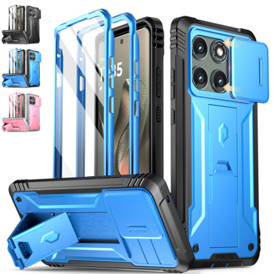 For Motorola Moto Edge 2025 Case Poetic with Kickstand And Slide Camera Cover