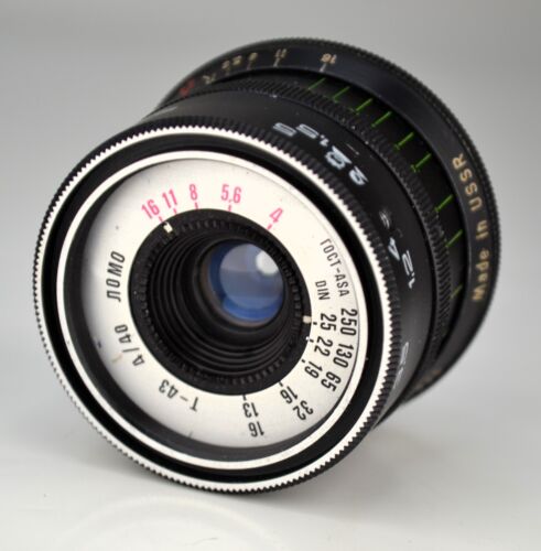 HAND MADE M42 USSR BLACK LOMO T-43 f4/40 LENS from SMENA SYMBOL (8) - Picture 1 of 9