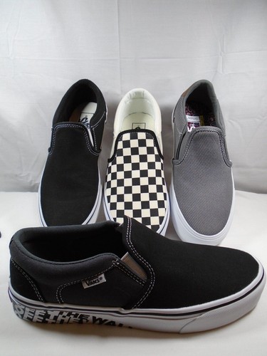 NWOB Men's Vans Asher Slip On Skate Shoe assorted sizes & colors