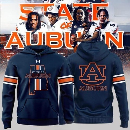 State of Auburn Tigers Football Navy Hoodie