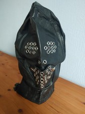 Ledermaske - mit  gelochten Augenöffnungen und Mundöff- Rollenspiel -  Schnürung