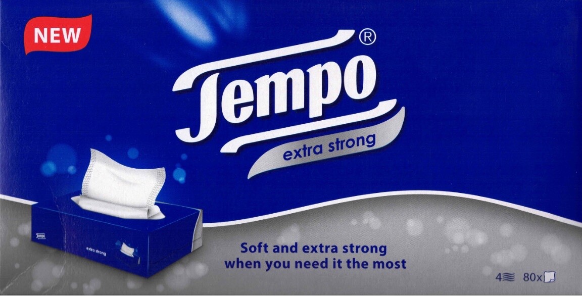 6 x TEMPO  Extra Strong Tissues (80 x 4 ply)