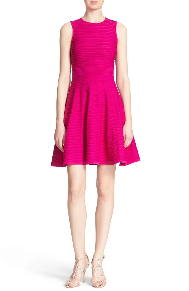 Ted Baker London Ottoman Knit and Flare Dress SZ 0 Fuchsia eBay