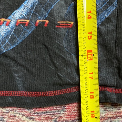 Spider-Man 3 Movie Promo T-Shirt Graphic Tee Black Red Trim Boys Size 5 Vintage - Picture 7 of 8