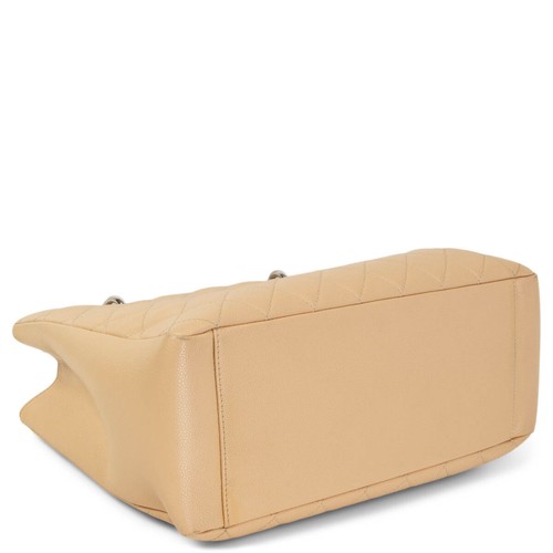 66105 auth CHANEL beige Caviar leather GRAND SHOPPING TOTE GST Bag - 第 4/9 張圖片