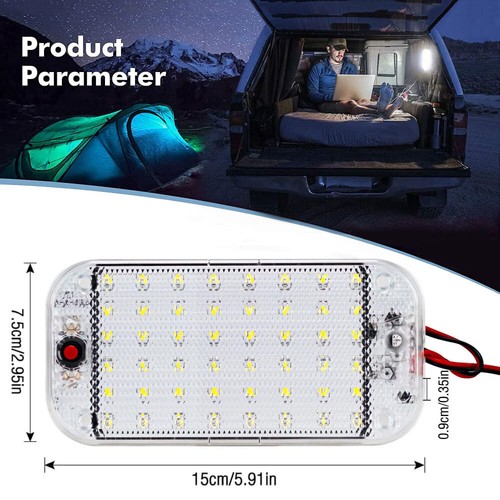 Przyczepa kempingowa Oświetlenie wewnętrzne LED Lampa sufitowa 12-85V Kamper Lampa dachowa Przyczepa - Zdjęcie 2 z 14