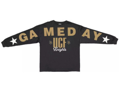 Women's Pressbox UCF Knights Oversized  L/S T-Shirt Black Sz XL New $50