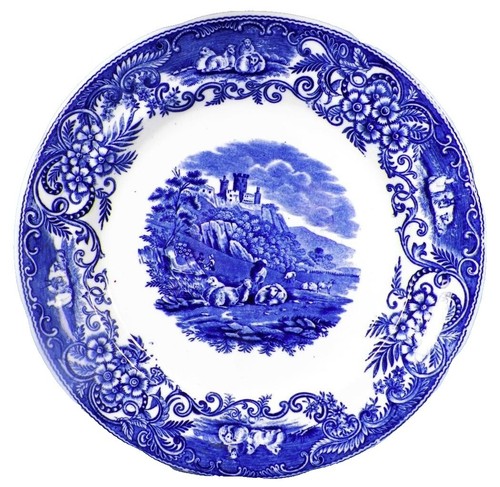 Staffordshire England Victorian 1870 Rosalind Blue&white AFC Plate