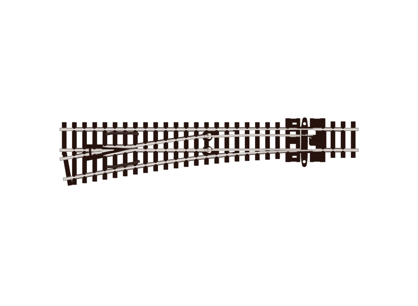 Peco SLU396F N Gauge Medium Radius L/H Point Unifrog Code 55 Finescale