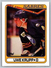 1990-91 Topps Uwe Krupp Buffalo Sabres #390