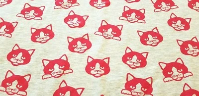 (11,80€/m) Baumwolle Jersey Stoff 145 cm breit Cute Kitty by Poppy grau pink