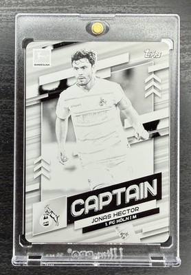 2021-22 Topps Bundesliga JONAS HECTOR Team Captain 1/1 Black Printing Plate Köln
