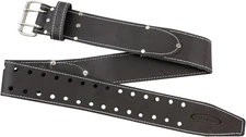 McGuire-Nicholas Men's Standard 29"-46" Leather Work Belt, 3", Dark Brown 