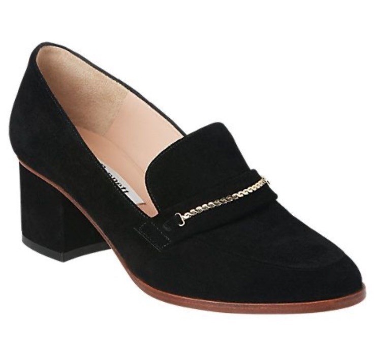 LK Bennett black suede loafer size 41
