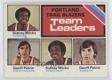 1975-76 Topps Team Leaders Sidney Wicks Geoff Petrie #131 0l4h