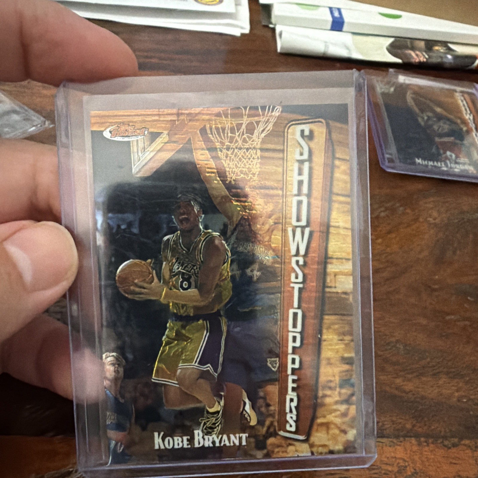 1997-98 KOBE BRYANT Finest Showstoppers #262 w/ no protective peel 