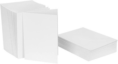 Ideen Mit Herz Klappkarten-Set Blanko | Faltkarten Mit Umschlag | 50 Karten & 50