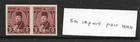 Egypt 1944 King Farouk 5m Imperforated Pair Proof MNH